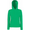 F.O.L. | Classic Lady-Fit Hooded Sweat, Dámska mikina s kapucňou, zelená Kelly, M