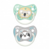 Canpol Babies sada 2 ks symetrických cumlíkov Exotic Animals grey
