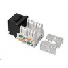 Solarix Vsuvná keystone svorkovnica CAT5E UTP RJ45 čierna 90° SXKJ-5E-UTP-BK-90