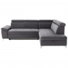 Carryhome ROHOVÁ SEDACIA SÚPRAVA, textil, tmavosivá - Sedačky - 002427000602