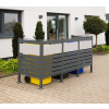 Westmann Planum 3 kovový box na odpadkové koše 3x240L 240 x 80 x 120 cm, antracit