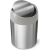Kôš na odpadky do kúpeľne Simplehuman matná oceľ 1,5 l sivý