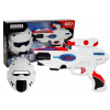 LEAN TOYS Vesmírna laserová pištoľ s maskou biela