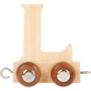 Drevený vláčik vláčikodráhy abeceda písmeno L