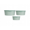 OKRUHÉ PLASTOVÉ NÁDOBY NA POTRAVINY ZELENÉ SADA 3 KS 18,5X8,2 CM