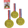 Simba Dětská medaile 6cm trikolora set 3 ks na kartě plast