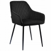 Stolička ExitoDesign z čierneho velúru 1 ks