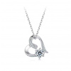 For Silver Náhrdelník s Moissanitom 0,5ct Srdce - Striebro 925