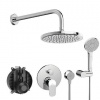 Ideal Standard CeraFlex - Sprchový set s batériou pod omietku, s telesom, 3 prúdy, priemer 20 cm, chróm BC447AA