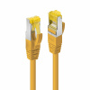 S/FTP (PiMF) Patchkábel LSOH 0.5m cat.7, žltý, Cu, UL