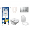 S-line Cenově zvýhodněný závěsný WC set Geberit do lehkých stěn / předstěnová montáž+ WC Pro 111.355.00.5ND7