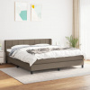 Box spring postel s matrací taupe 180x200 cm textil Hnědošedá 3129733