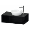 DURAVIT D-Neo závesná skrinka pod umývadlo na dosku Compact, 1 otvorená priehrada vľavo, 800 x 480 x 260 mm, dub čierny, DE493801616