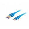 Kábel Lanberg USB - USB typ C 0,5 m modrý