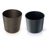 PROSPERPLAST Kvetináč FURU ROUND LOW ECO WOOD 25cm kávový