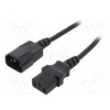 Kabel IEC C13 zásuvka,IEC C14 vidlice PVC 1,8m černá 10A