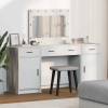 zahrada-XL Toaletný stolík 3 pcs Biela 40 x 41 x 75 cm Kompozitné drevo 3334245