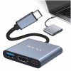 Bounn Adaptér 3 v 1 USB 3.1 Typ C / HDMI (4K 30Hz) + USB3.0 + PD 100W