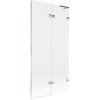 Mexen Lunar L, 2-krídlová vaňová zástena pravá 90 x 150 cm, číre sklo, chrómová, 897L-090-100-01-00-P