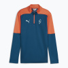 Detská futbalová mikina PUMA Neymar JR Creativity 1/4 Zip Top ocean tropic/hot heat