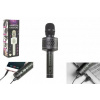 Mikrofón Karaoke Bluetooth čierny na batérie s USB káblom