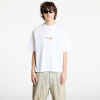 Tričko Marcelo Burlon County Flame Boxy T-Shirt White/ Red L L