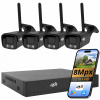 Bezdrôtový kamerový set DVS čierny 4K 8Mpx na monitoring