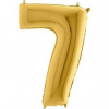 Grabo Nafukovací balónek číslo 7 zlatý 102cm extra velký