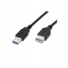 PremiumCord Prelžovací kábel USB 3.0 A-A, M/F, 1m (ku3paa1bk)