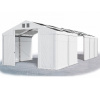 Skladovací stan (oceľ + pvc) 8x30x3m - S OKNAMI (PEVNÝ ÚLOŽNÝ STAN - GARÁŽ - 8m × 30m × 3m / 4,46m)