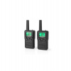 NEDIS vysílačka/ dosah 10 km/ 8 kanálů/ UHF/ VOX/ LED světlo/ nabíjecí základna/ micro USB/ 2 kusy/ černá (WLTK1010BK)