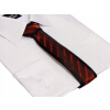 Široká kravata, úzky Jasman/Laviino Polyester (Úzka kravata, sleď čierna a červená elegantná)