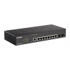 D-Link DGS-2000-10P Managed PoE switch, 8x GbE PoE+, 2x SFP, PoE 65W, fanless DGS-2000-10P