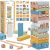 Tooky Toy Edukačné drevené kocky Jenga - Zvieratká