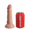 Pipedream King Cock Elite 6″ Vibrating Silicone Dual Density Cock Light, realistický vibrátor s prísavkou 17,8 x 3,7 cm