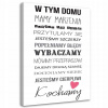 Obrázok na plátne, v tomto dome typografia 60x90 (Obrázok na plátne, v tomto dome typografia 60x90)