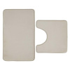 Béžové WC kúpeľňové predložky z pamäťovej peny v súprave 2 ks 50x80 cm Anti-Bacterial – Catherine Lansfield