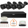 BCS Point IP Surveillance Kit 4x kamera BCS-P-TIP28FWR3L2-Ai2-G DVR s 1TB diskom