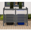 Westmann Planum 2 kovový box na odpadkové koše 2x240L 170 x 90 x 120 cm, antracit