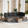 zahrada-XL Súprava záhradných pohoviek 7 pcs Sivá 264 x 154 x 85 cm 3356794