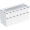 Geberit iCon - Skrinka s dvojumývadlom, 1200x630x480 mm, lesklá biela 502.338.01.2