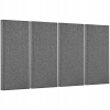 Akustické panely 4ks 60x30x5CM Samolepiace stenové panely Šedá