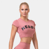 NEBBIA Dámske tričko Crop Top Sporty Hero Old Rose M