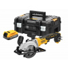 DCS571E1T DEWALT 18V AKU BEZUHLÍKOVÁ KOTOUČOVÁ PILA 115 MM, 1 X 1,7 AH BATERIE POWERSTACK, BEZ NABÍJEČKY, KUFR T-STAK