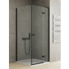 New Trendy Reflexa Black sprchovací kút 110x90 cm štvorcová čierna matné/priehľadné sklo EXK-4933