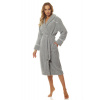 Dámsky župan so šálovým límcom Satyn M Šedá Dlhý