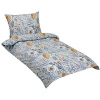 BELLATEX Obliečky bavlna 90/763 lístie fialové 140 × 220, 70 × 90 cm