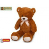 Plush Friends medveď plyšový 80cm tmavo hnedý s mašľou