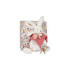 Doudou Plyšový zajačik s muchláčikom 25 cm staroružová
