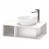 DURAVIT D-Neo závesná skrinka pod umývadlo na dosku Compact, 1 otvorená priehrada vľavo, 800 x 480 x 260 mm, biela matná, DE493801818